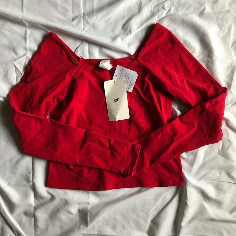 NWT Fabletics Red Workout Top